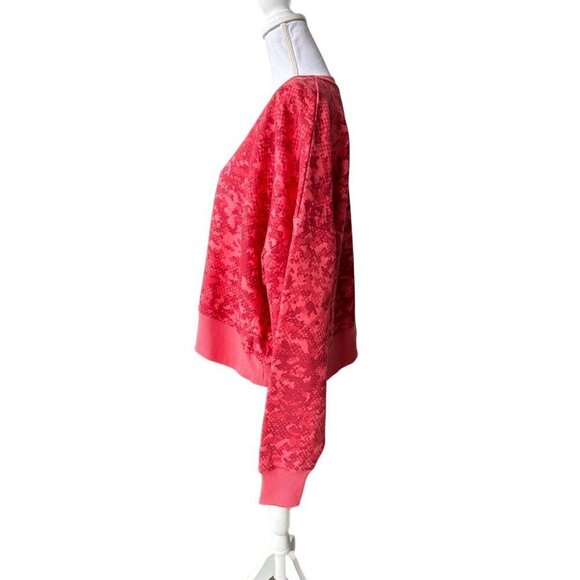 Under Armour Womens Rival Fleece Sweatshirt Top Orange Camo Sz Large New $60 - Picture 5 of 10